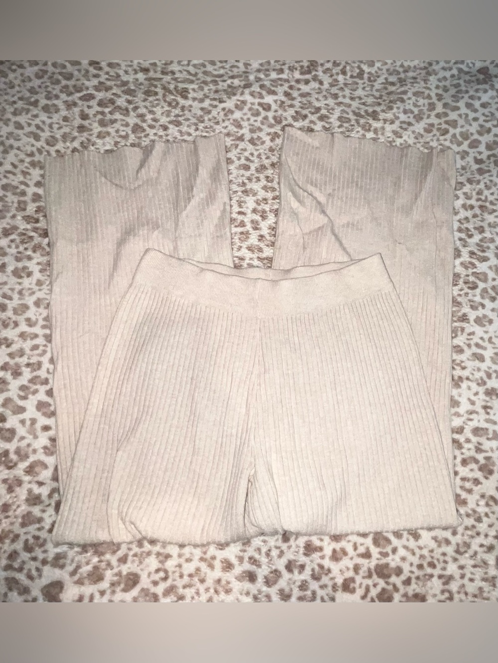 SHEIN - Tan Flare Pants